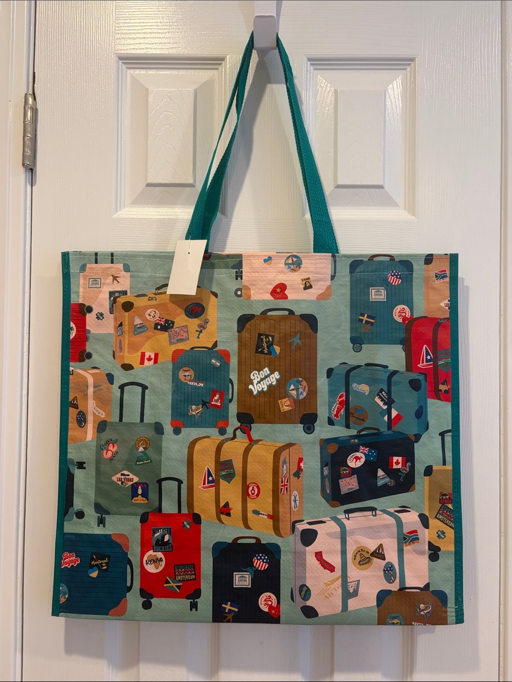 TJ Maxx/ Homegoods Reusable Travel Luggage Print Tote Bag 🧳✈️🛂💕